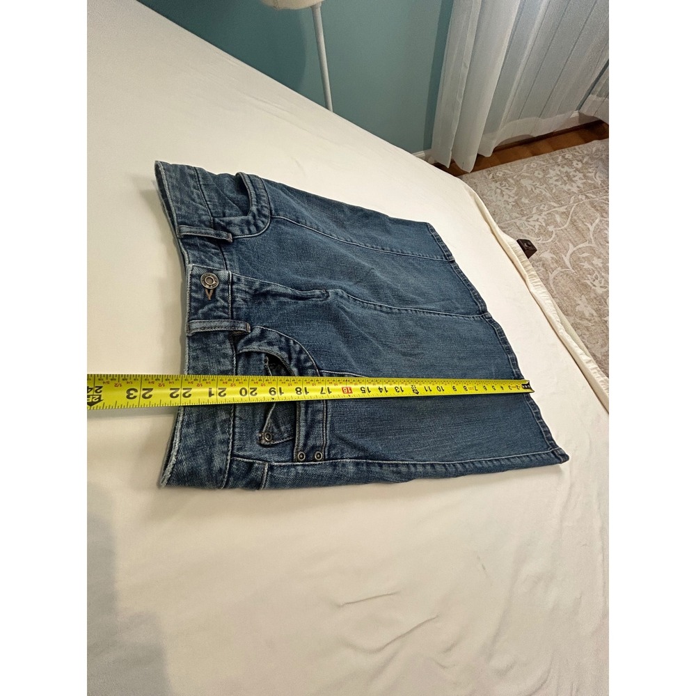 Talbots Womens Blue Denim A-Line‎ Skirt Stretch Medium Wash Knee Length Size 4 - Picture 7 of 7